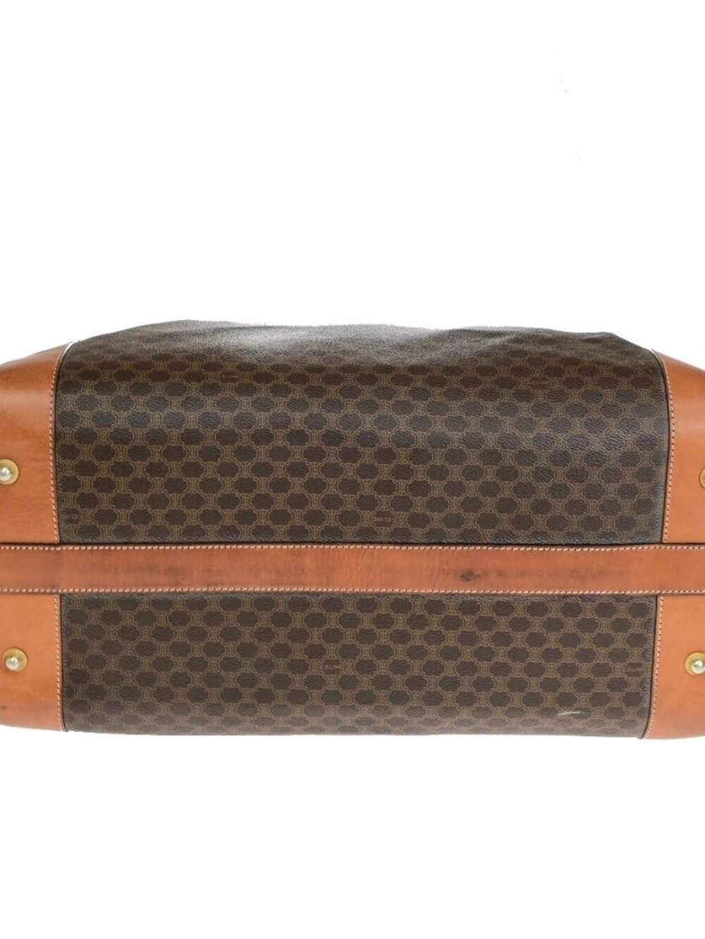 CELINE Logo Macadam Pattern Travel Hand Bag PVC Leather Brown GHW Italy 65YF574 - Picture 5 of 16